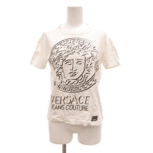 JEANS COUTURE Tシャツ 半袖 ロゴプリント メデューサ S 白 ホワイト /JS ECG003