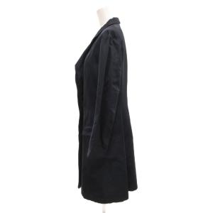 JIL SANDER ロングコート オープンカラー 34 黒 ブラック /JS ECG003