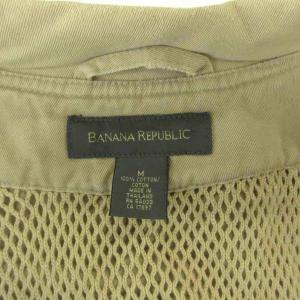 BANANA REPUBLIC フィッシングベスト M ベージュ 袖なし 多ポケット メッシュ切り替え /SC ECF003