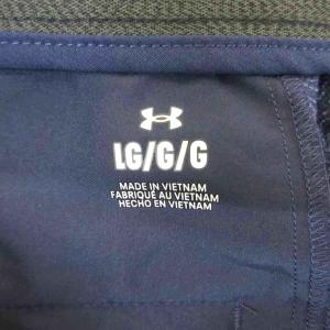 UNDER ARMOUR UNDERARMOUR タグ付き パンツ スラックス LG 紺 ネイビー ストレート フルレングス /NU ECF003
