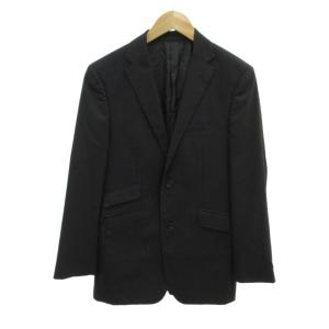 BURBERRY BLACK LABEL スーツ セットアップ テーラードジャケット スラックス パンツ 黒 ブラック ストライプ柄 長袖 ウール