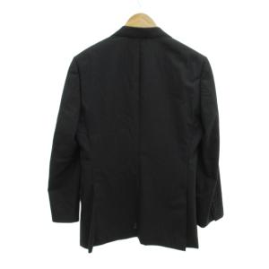 BURBERRY BLACK LABEL スーツ セットアップ テーラードジャケット スラックス パンツ 黒 ブラック ストライプ柄 長袖 ウール