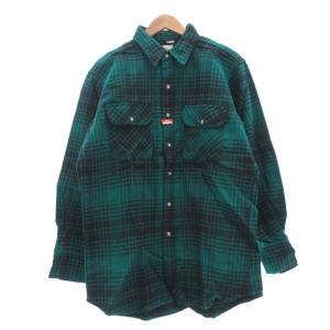 Alaska Shirts L グリーン ブラック