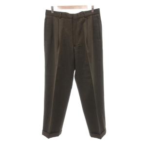 美品 パンツ スラックス 32 カーキ色 裾カフス フルレングス センタープレス /SJ ECF004