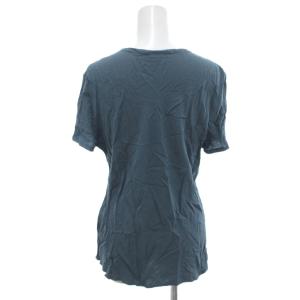 ck Calvin Klein 美品 Tシャツ カットソー M 青 無地 ラウンドネック 半袖 /IL ECG004
