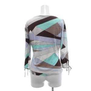 Emilio Pucci カットソー トップス 七分袖 幾何学模様 総柄 6 マルチカラー /SX ECG004