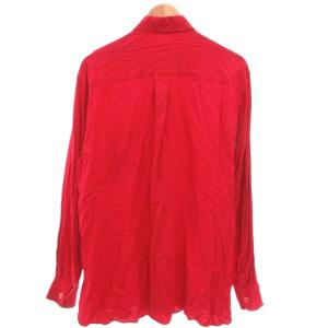 GIORGIO ARMANI vintage イタリア製 80s~ ?Kタグ 長袖シャツ 40 レーヨン フロントポケット ドレープ