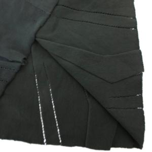 ISSEY MIYAKE エイポック A.POC フレアスカート ニット イージーウエスト 裁断加工 ミディ丈 2 緑 グリーン