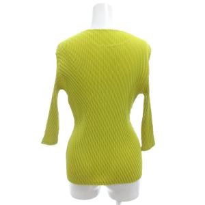 ISSEY MIYAKE 美品 長袖カットソー プリーツデザイン ラウンドネック 黄 イエロー /KB ECG004