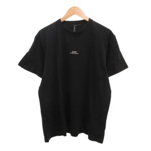 タグ付き Tシャツ L 黒 ブラック クルーネック ロゴ 半袖 /KR ECG004