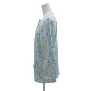 SYBILLA 美品 パジャマ M 青 花柄 長袖 ラウンドネック /IL ECF004
