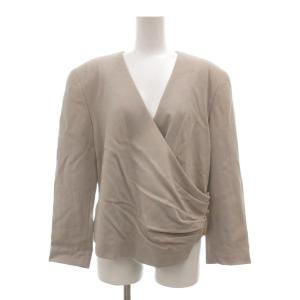 PIERRE BALMAIN ジャケット カシュクール 長袖 ラップデザイン 11 灰色 グレー /SD