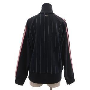adidas トラックジャケット ジャージ M 紺 ネイビー ハイネック ストライプ柄 3本ライン /MU ECF004