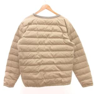 CHUMS トレーナー ダウン プルオーバー 長袖 クルーネック ポケット付き L ベージュ /SD ECF004