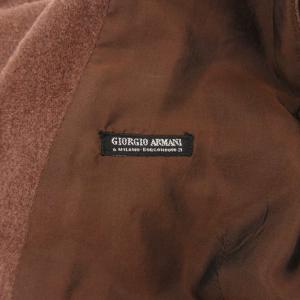 GIORGIO ARMANI ベスト シルク混 茶色 ブラウン Vネック 4ポケット /YF ECF004