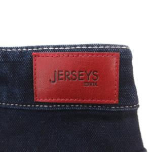 EDWIN タグ付き JERSEYS JWH05S ジーンズ デニムパンツ XS 紺 ネイビー ハイウエスト ストレートシルエット