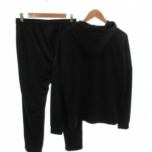 adidas セットアップ パーカー トラックパンツ  L 黒 ブラック 長袖 ハイネック ジップアップ /MX ECF004