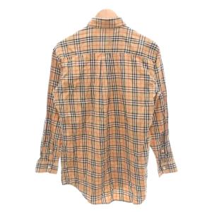 BURBERRY LONDON 美品 シャツ M ベージュ チェック柄 ボタンダウンカラー 長袖 /SJ ECF005
