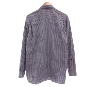 GIORGIO ARMANI シャツ 41/16 青 ブルー ストライプ柄 長袖 レギュラーカラー /IB ECG005