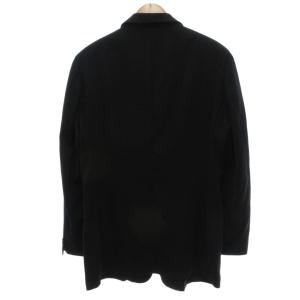 ARMANI COLLEZIONI 美品 テーラードジャケット シングル 50 3B ノッチドラペル 開き見せ 背抜き 黒 ブラック /KB