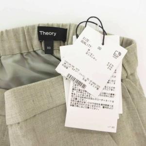 Theory タグ付き パンツ スラックス 00 ベージュ フルレングス センタープレス /NL ECG005