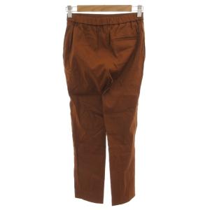Theory タグ付き パンツ スラックス XX0 茶 ブラウン フルレングス 麻 リネン センタープレス /NL ECG005