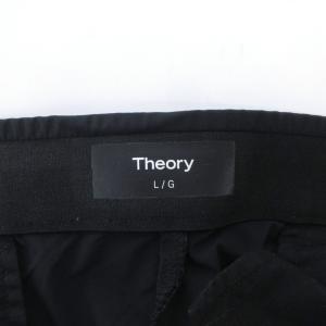 Theory 美品 イージーナイロンパンツ L 黒 ブラック 無地 フルレングス /TL ECG005