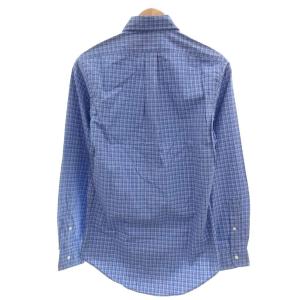 RALPH LAUREN 美品 シャツ XS 青 ブルー チェック柄 ボタンダウン 長袖 /NL ECE006