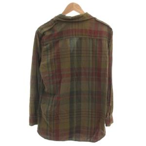 RALPH LAUREN シャツ 5F 茶 ブラウン チェック柄 長袖 胸ポケット /NL ECE006