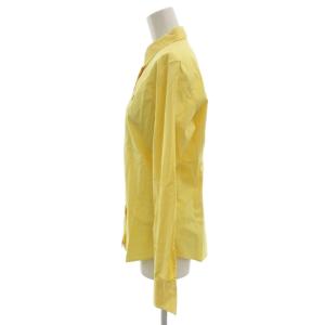 RALPH LAUREN 美品 シャツ ブラウス 11 黄色 イエロー レギュラーカラー 長袖 テニスカフス /NL ECE006