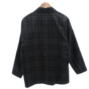 BURBERRY 中綿ステンカラージャケット L ブラック グレー チェック柄