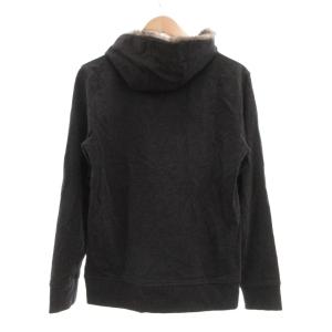 BURBERRY BLACK LABEL パーカー フーディ ライトアウター 2 グレー チェック ラビットファー ジップアップ /SX ECE006