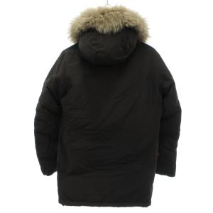 WOOLRICH ダウンジャケット S フード付き コヨーテファー ドローコード フラップポケット 黒 ブラック /YF