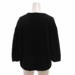 VALENTINO 美品 ニット セーター ラウンドネック 長袖 カシミヤ混 L 黒 ブラック /MX