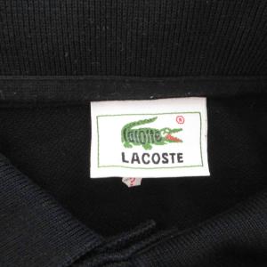 LACOSTE 美品 ポロシャツ 5 黒 ブラック 半袖 ロゴ刺繍 /IL ECG006