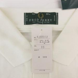 FRED PERRY タグ付き ヴィンテージ ポロシャツ M 白 ホワイト 半袖 /ML ECG006