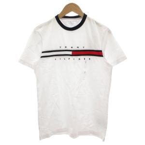 タグ付き Tシャツ S 白 ホワイト ロゴ刺繍 クルーネック 半袖  /NU ECG006