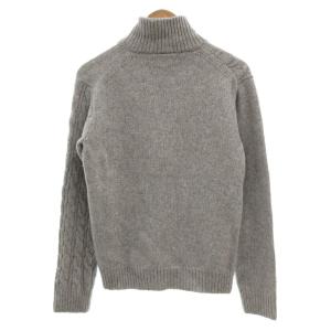 LACOSTE カーディガン FR2 グレー ケーブルニット ハイネック 長袖 ウール ジップアップ /NL ECG006
