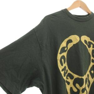 Acne Studios Tシャツ カットソー S 緑 グリーン クルーネック 半袖 ロゴプリント /SX ECF006
