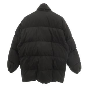 GIORGIO ARMANI ビンテージ ダウンジャケット 46 黒 ブラック ハイネック キルティング フライフロント /SJ ECF006