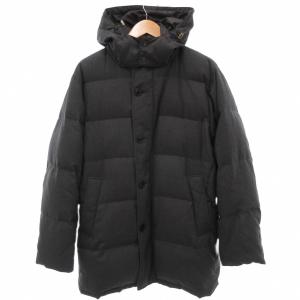 美品 ダウンコート パーカー L ミドル丈 グレー /KB ECF006