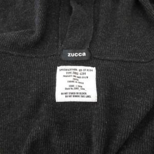 zucca ニットカーディガン M 黒 ブラック フード付き 長袖 ボタン留め /NX ECF006