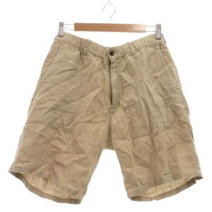 美品 ショートパンツ ハーフパンツ S ベージュ 麻 リネン  /OB ECF006