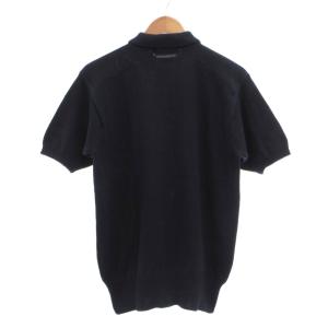 POLO RALPH LAUREN ニット ポロシャツ ロゴ刺繍 半袖 L 紺 ネイビー /SX ECG007