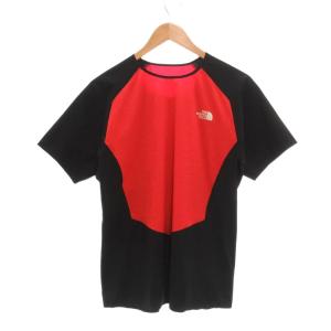 ショートスリーブビヨンドザウォールクルー Tシャツ L 赤 レッド 黒 ブラック NT11958 /NU