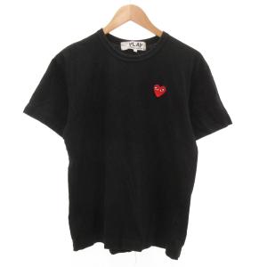 Tシャツ 半袖 ハートロゴ ワンポイント L 黒 ブラック /JS ECG007