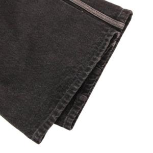 adidas ルーズ デニムパンツ ジーンズ スリーライン 26 黒 ブラック /JS ECF007
