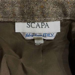 SCAPA スカート 44 茶 ブラウン ミモレ丈 Aライン パイピング /EH ECG007