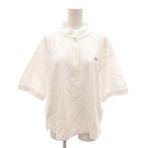 LACOSTE タグ付き ポロシャツ 38 白 ホワイト 無地 スタンドカラー 半袖 /SJ ECG007