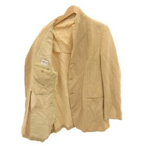 ARMANI COLLEZIONI 美品 テーラードジャケット シングルブレスト 背抜き 3B リネン 54 ベージュ  /MX